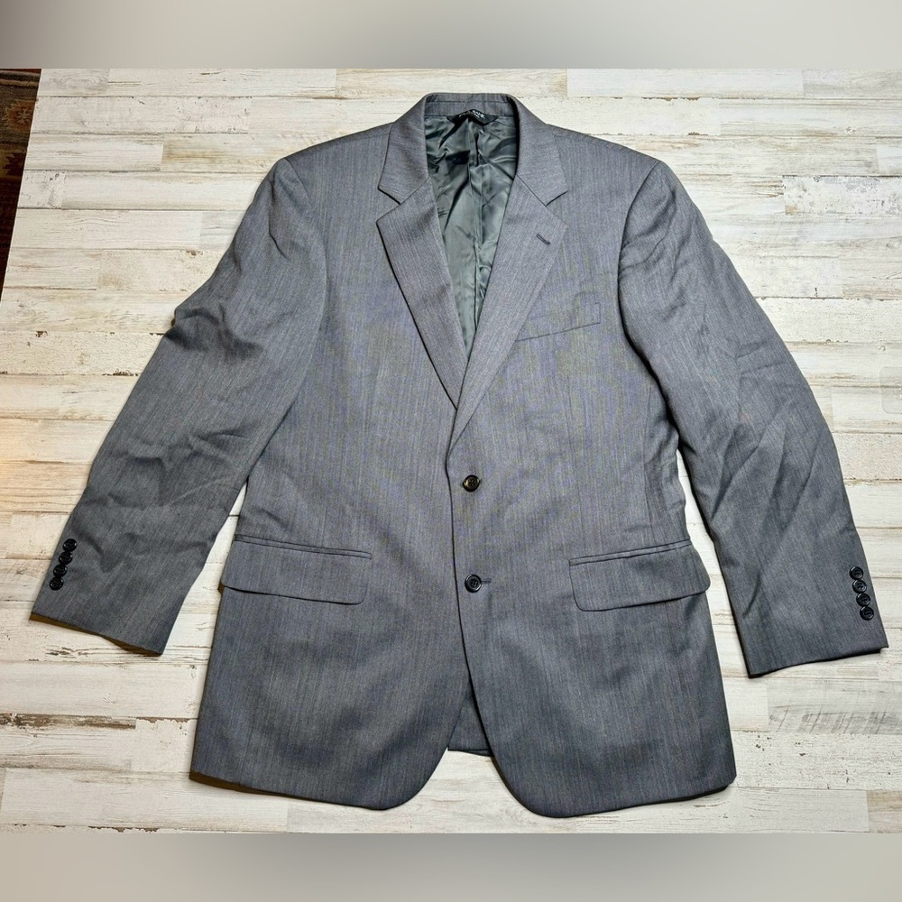 Jos. A. Bank Mens Gray Wool Classic Fit Sport Coat Blazer Jacket 42R
